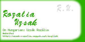 rozalia uzsak business card